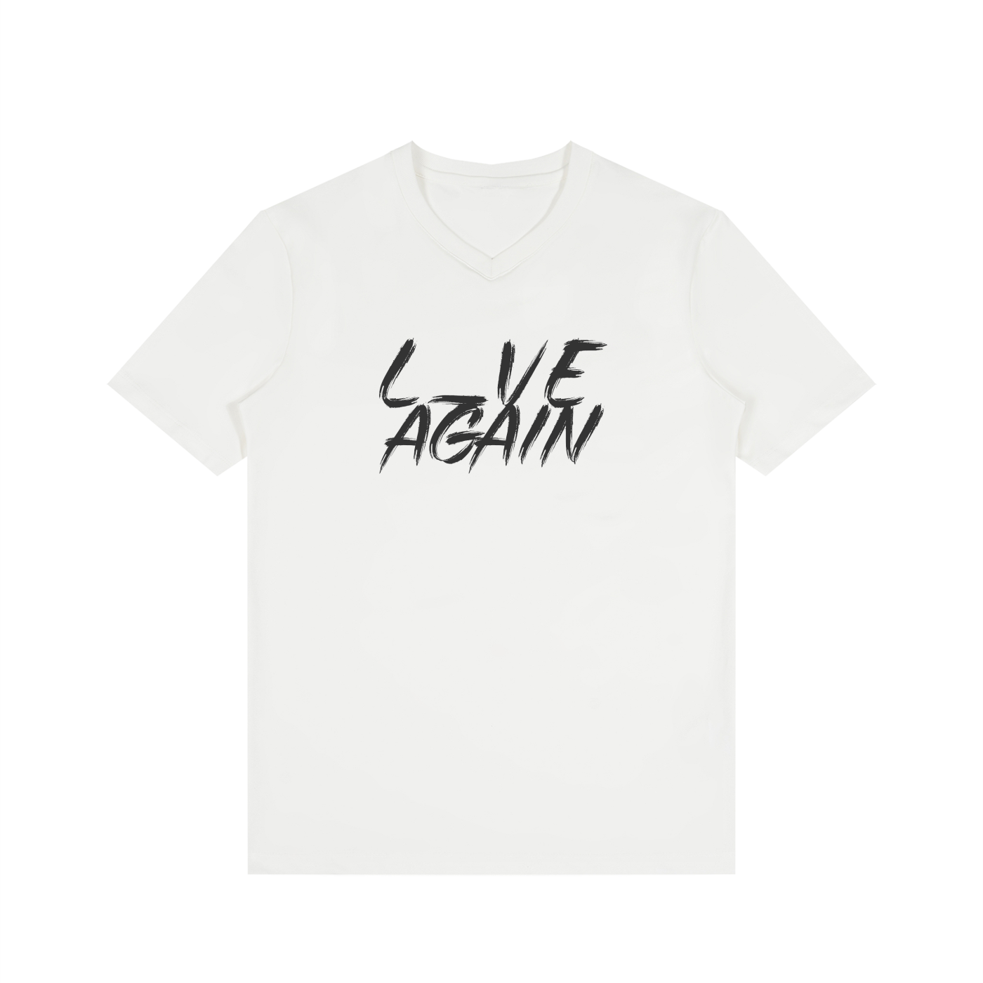 Men's Solid V-Neck T-Shirt (Fabric Blend)