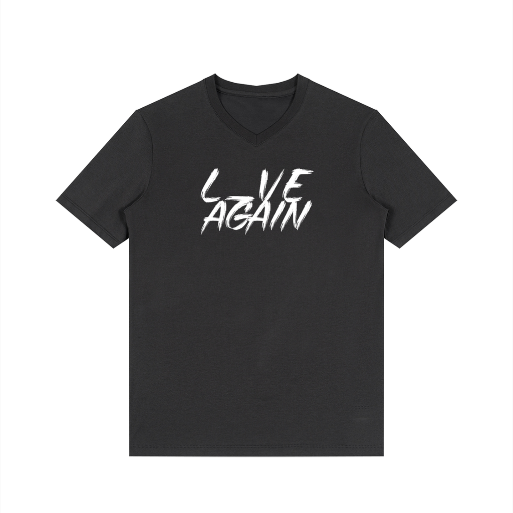 Men's Solid V-Neck T-Shirt (Fabric Blend)