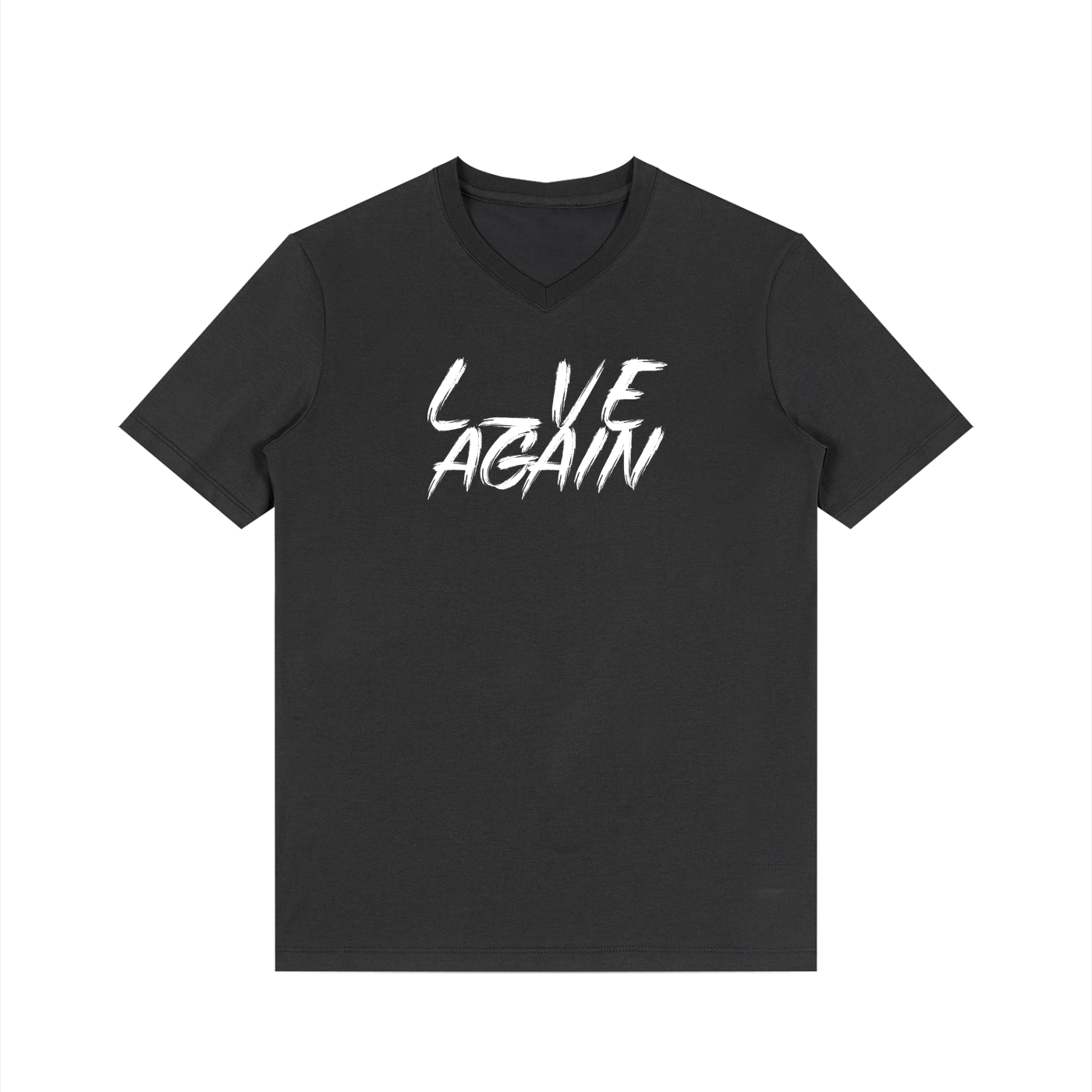 Men's Solid V-Neck T-Shirt (Fabric Blend)